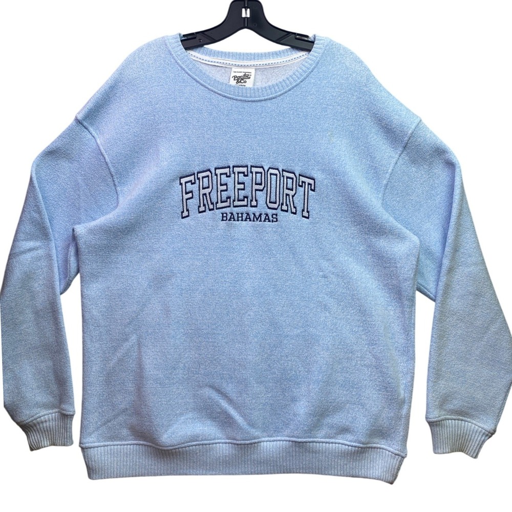 Freeport Bahamas Sweater Mens Extra Large Spell Out Beachy Coastal Streetwear